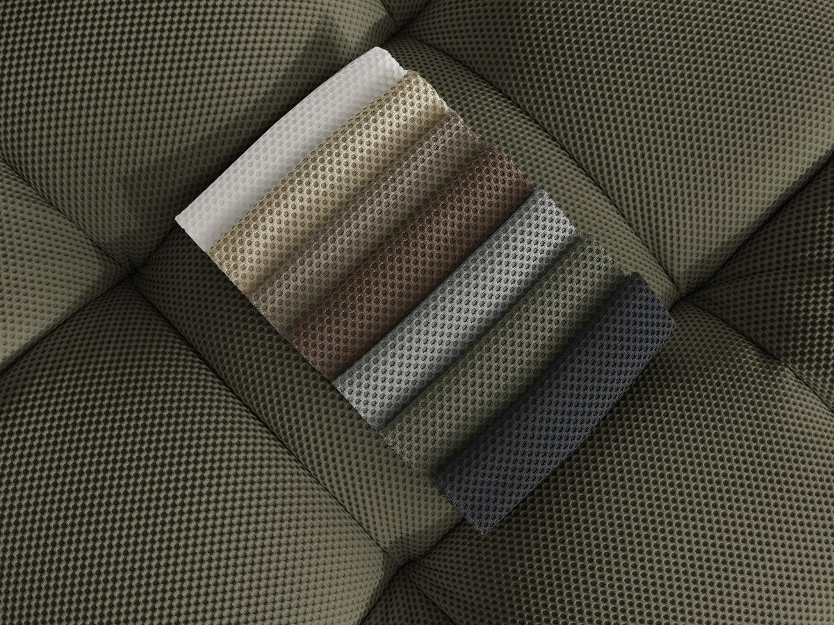 Bobochic Cloud Sofa 4-Sitzer mit Pouf Mesh-Stoff Grün