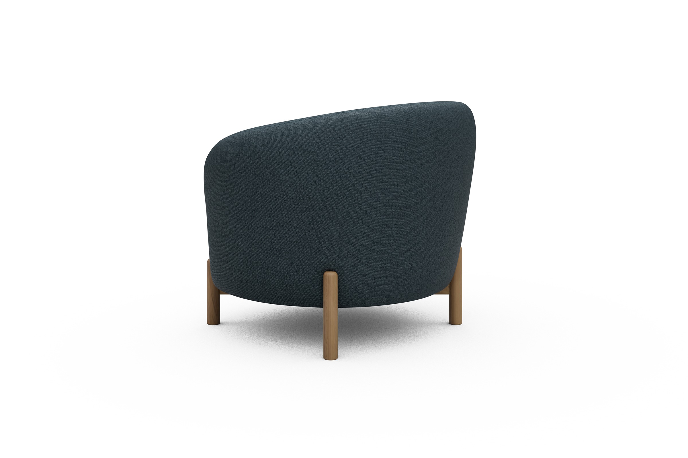 Sessel Ronda Holzbeine Eiche Natur Denari-Royal-Blue