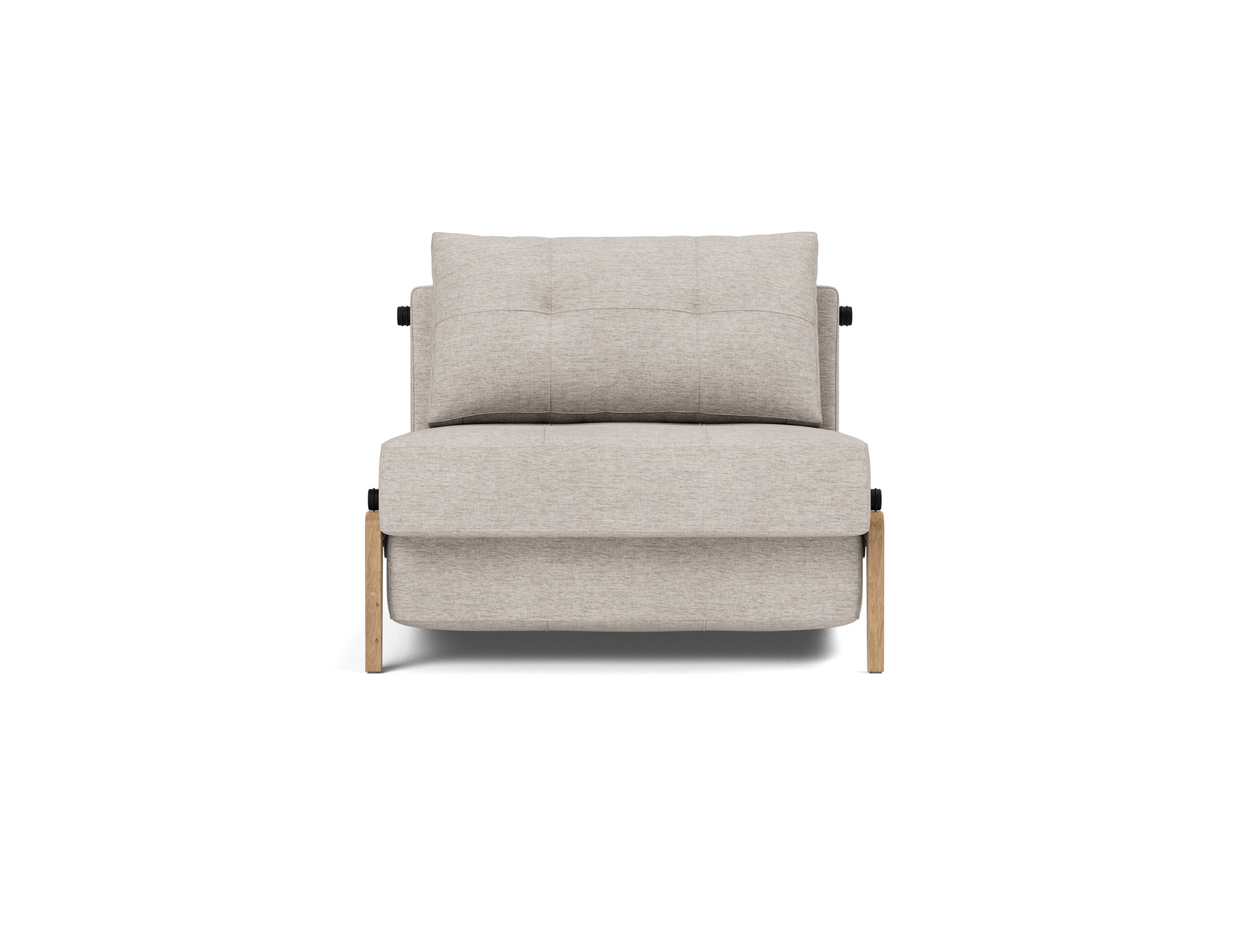 Schlafsessel Cubed 90 Chenille Yuveno 471-Sand Beine Eiche