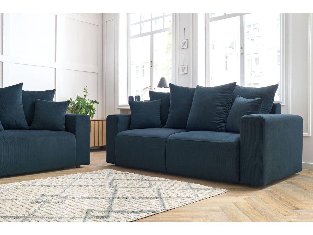 Bobochic Envy Sofa 5-Sitzer Cordsamt Dunkelblau