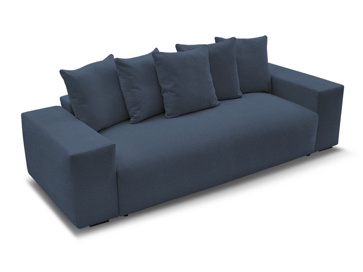 Bobochic Voltaire Sofa 3-Sitzer 280 × 124 cm Melange-Stoff Dunkelblau