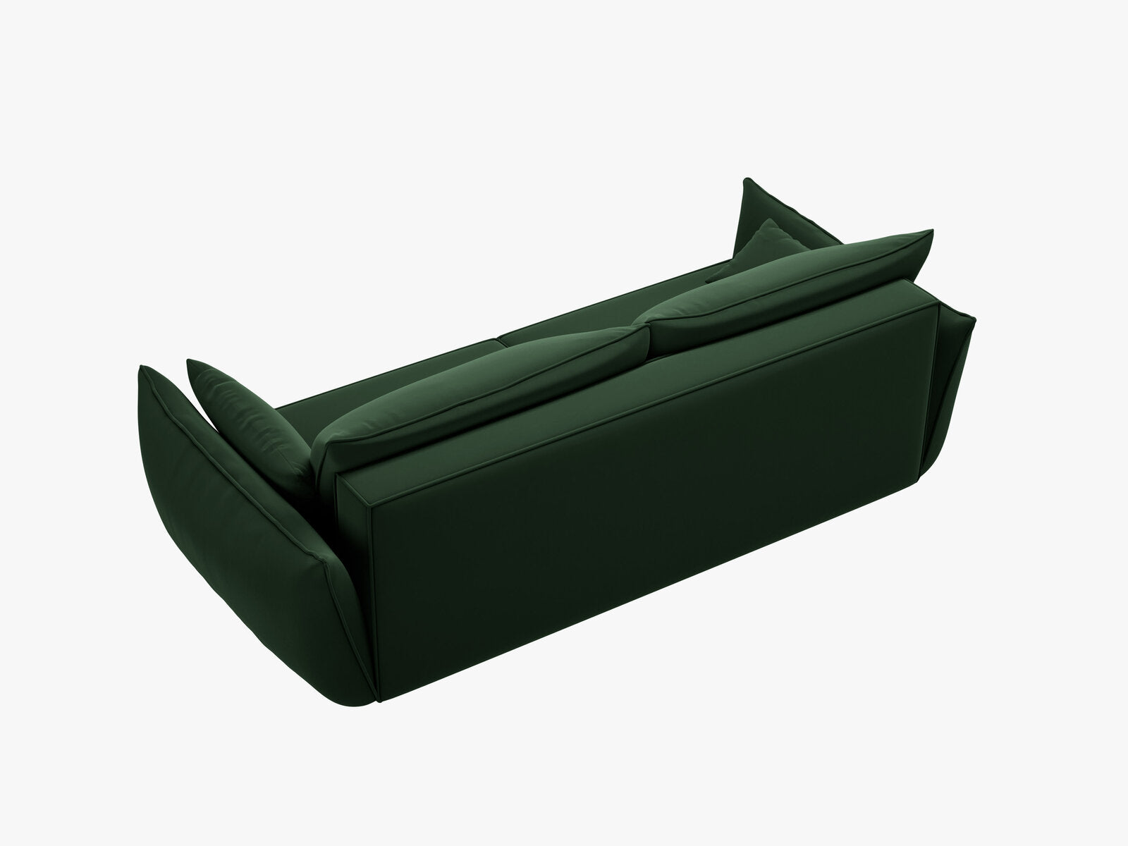 Micadoni Kaelle Schlafsofa 3-Sitzer mit Bettkasten Samt Bluvel Flaschengrün