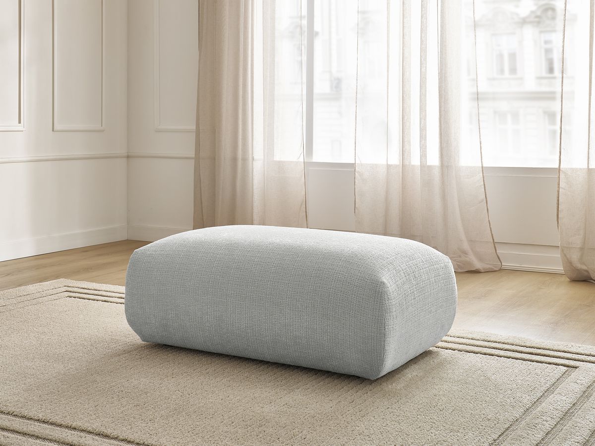 Bobochic Sirius Sofa 1-Sitzer Strukturstoff Hellgrau