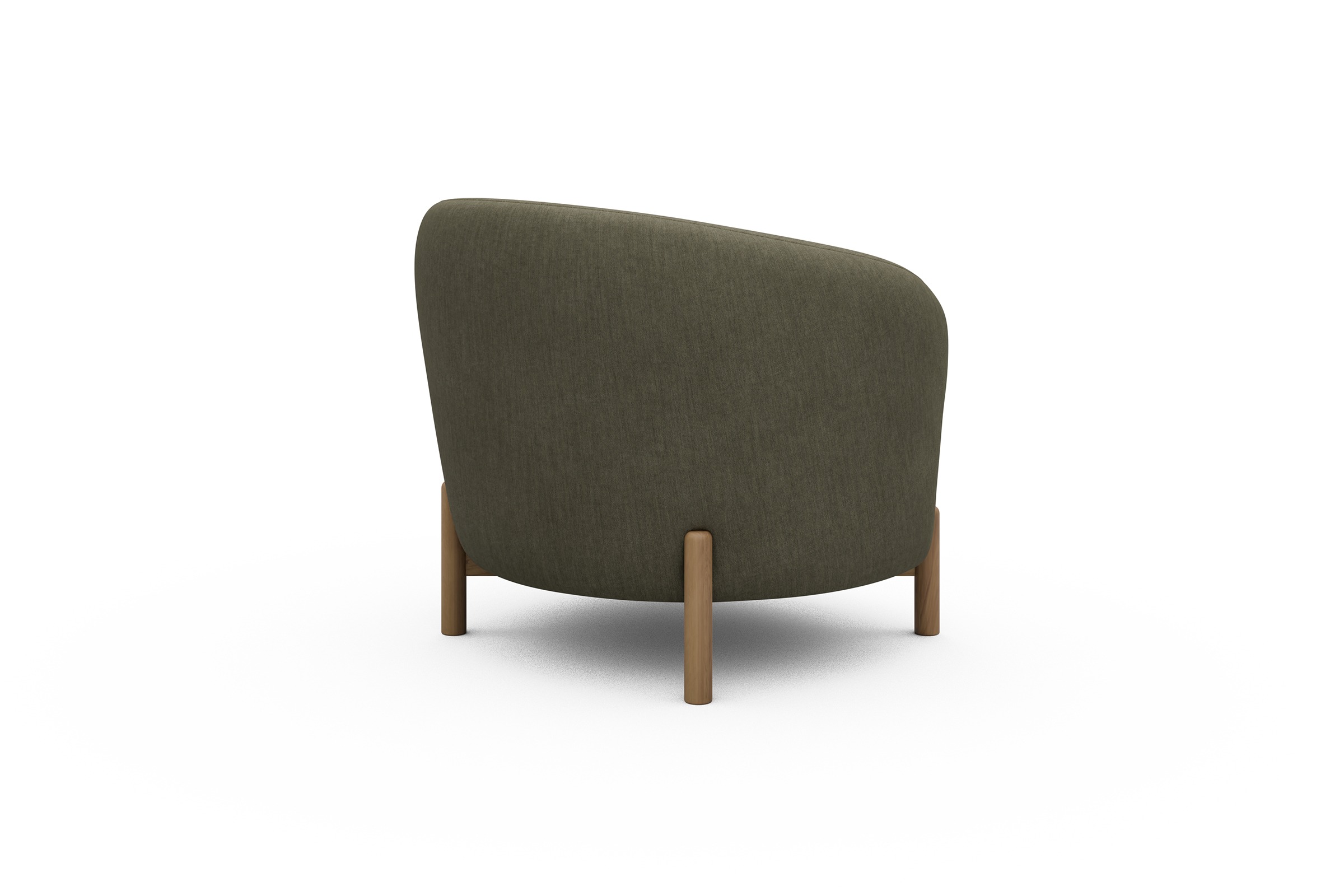 Sessel Ronda Holzbeine Eiche Natur Vivus-Dusty-Olive