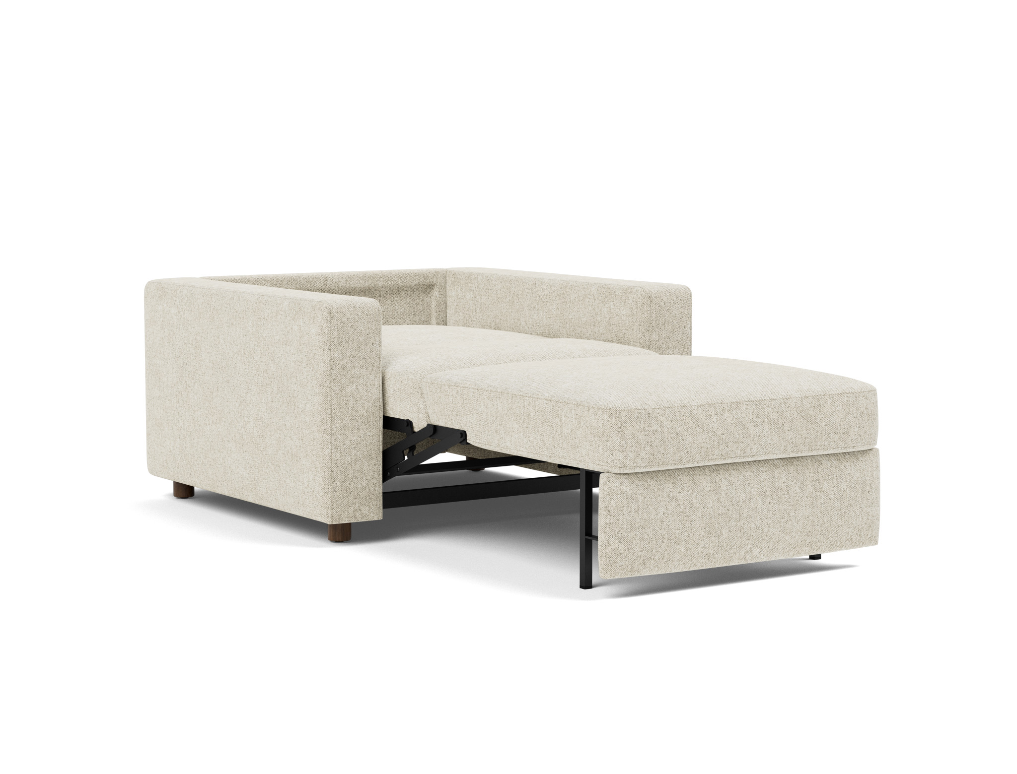 Schlafsessel Neah mit Standard-Armlehnen Strukturierter Stoff Taura 357-Off-White