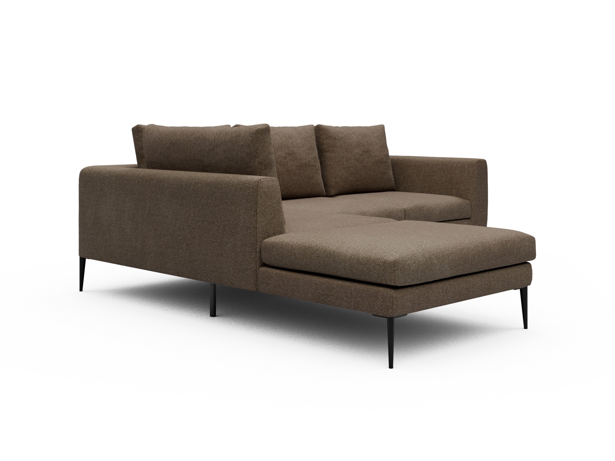 Skandi Home Ecksofa Paul Relax-Ecke links mit 2-Sitzer Aivi-Khaki-Brown moebelfaktor