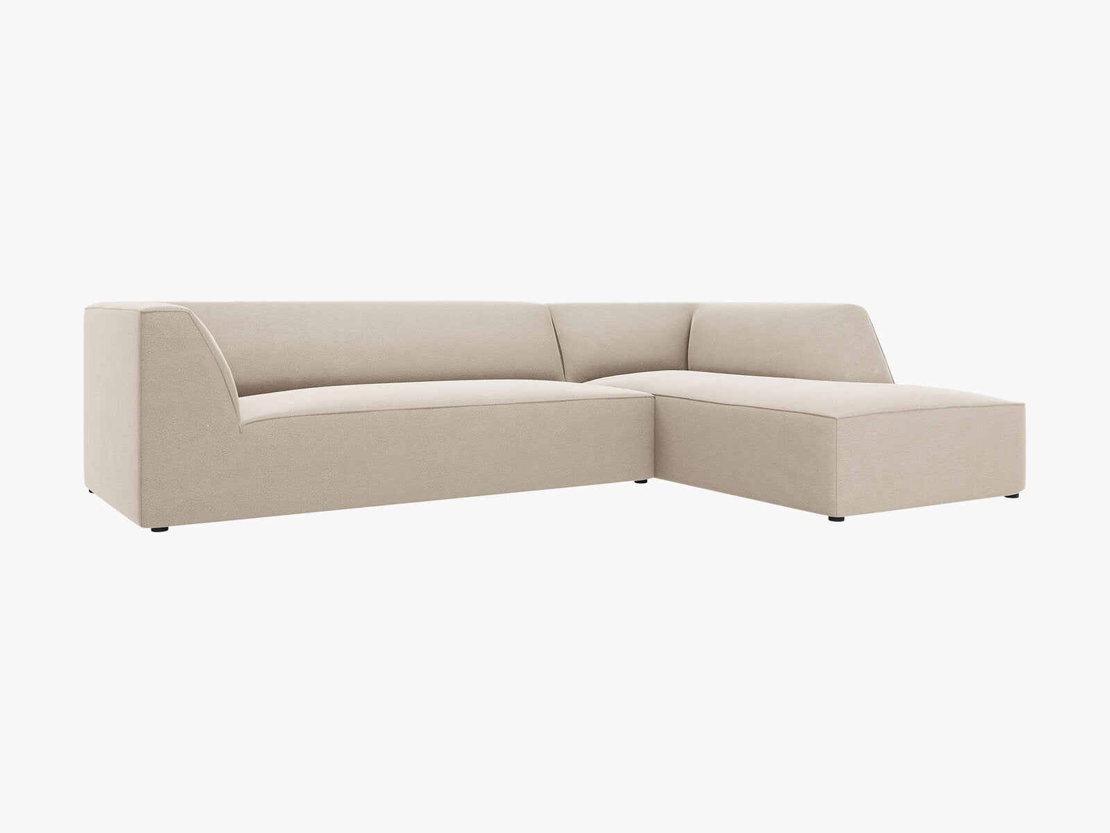 Micadoni 4-Sitzer Modular Sofa Ruby Rechts Samt Salvador Beige
