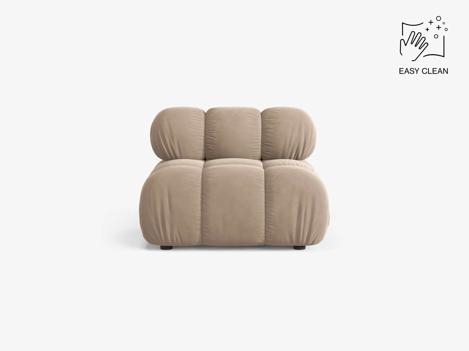 Micadoni Armloses Modul Bellis Samt Venus Beige
