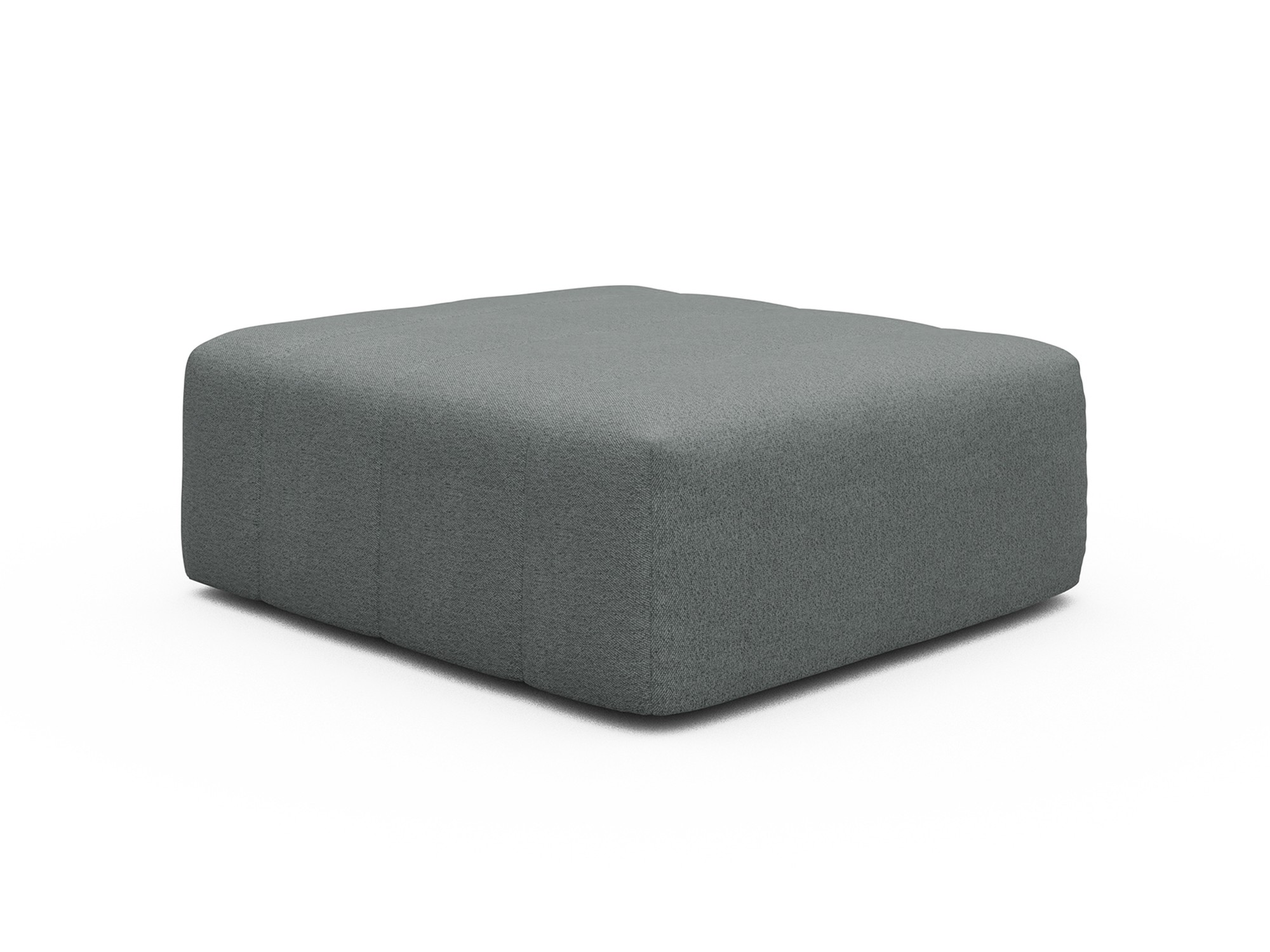 Ottomane Hugo Strukturierter Stoff Denari 485-Soft-Grey