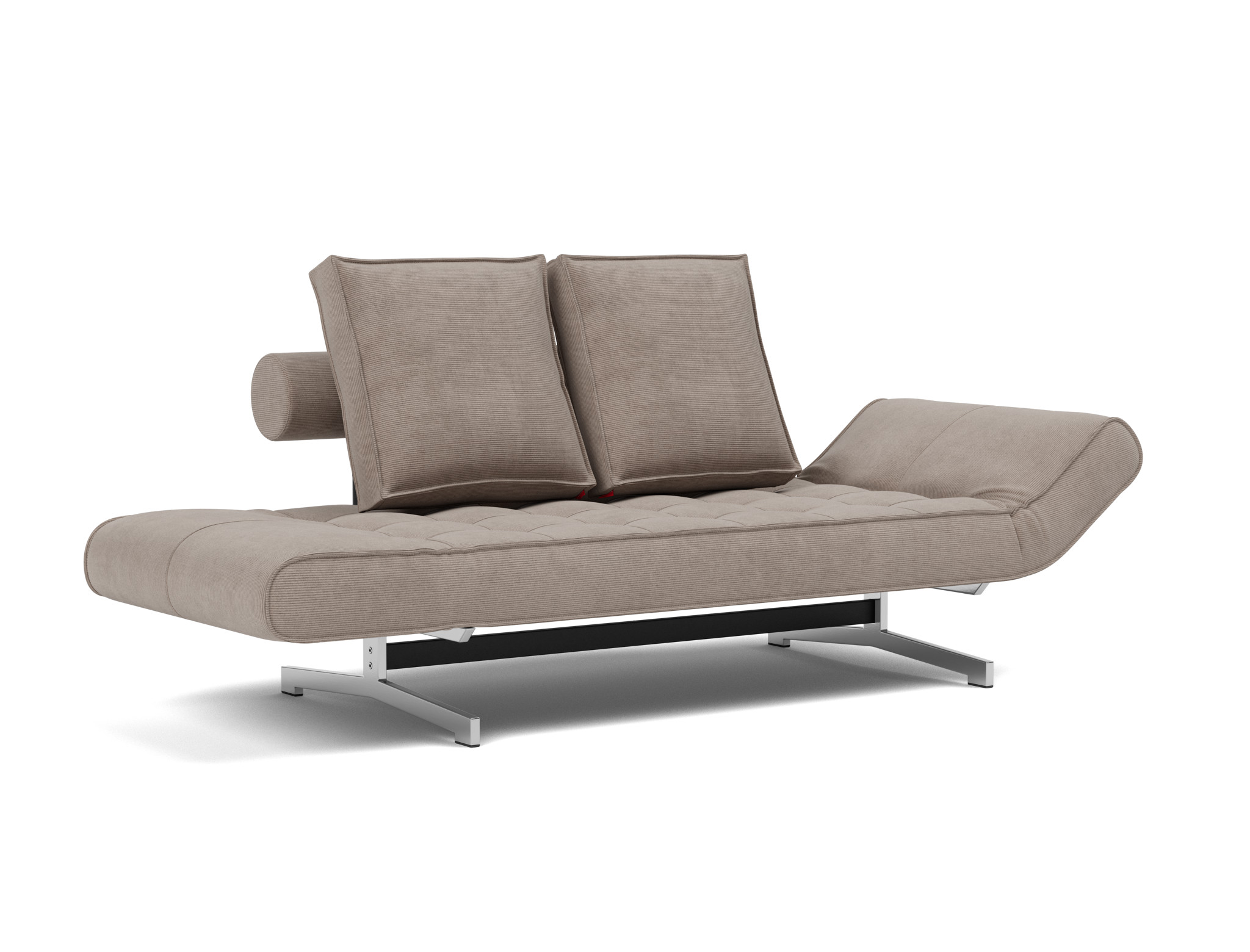 Tagesbett Ghia Kord Cordufine 318-Beige Beine Chrom