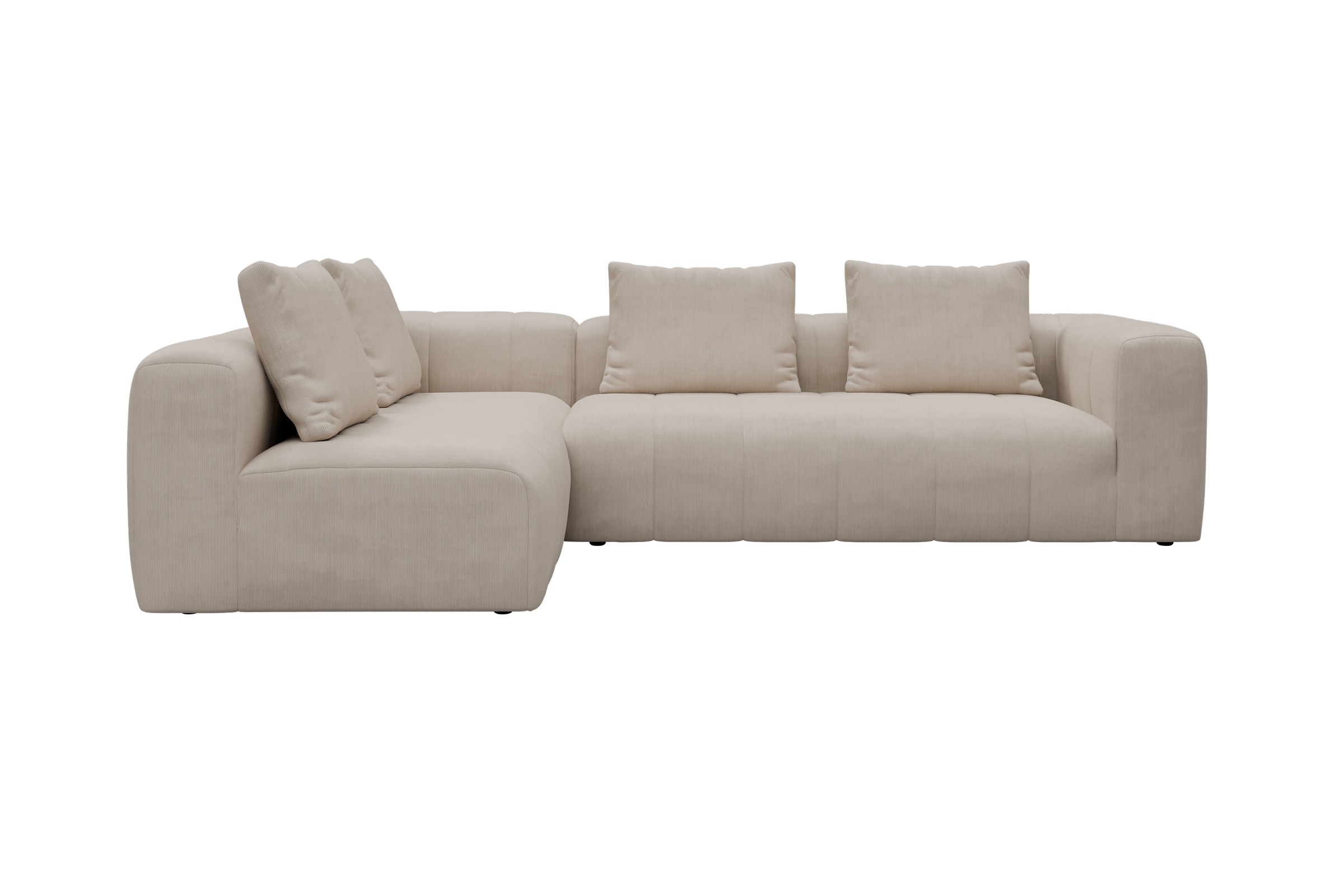 Hugo 2x 2,5-Sitzer Armlehne rechts Cordufine-Off-White moebelfaktor