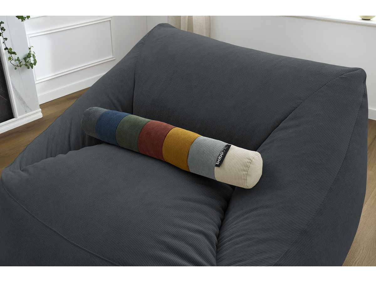 Bobochic Lilibet Pouf Cordsamt Dunkelgrau
