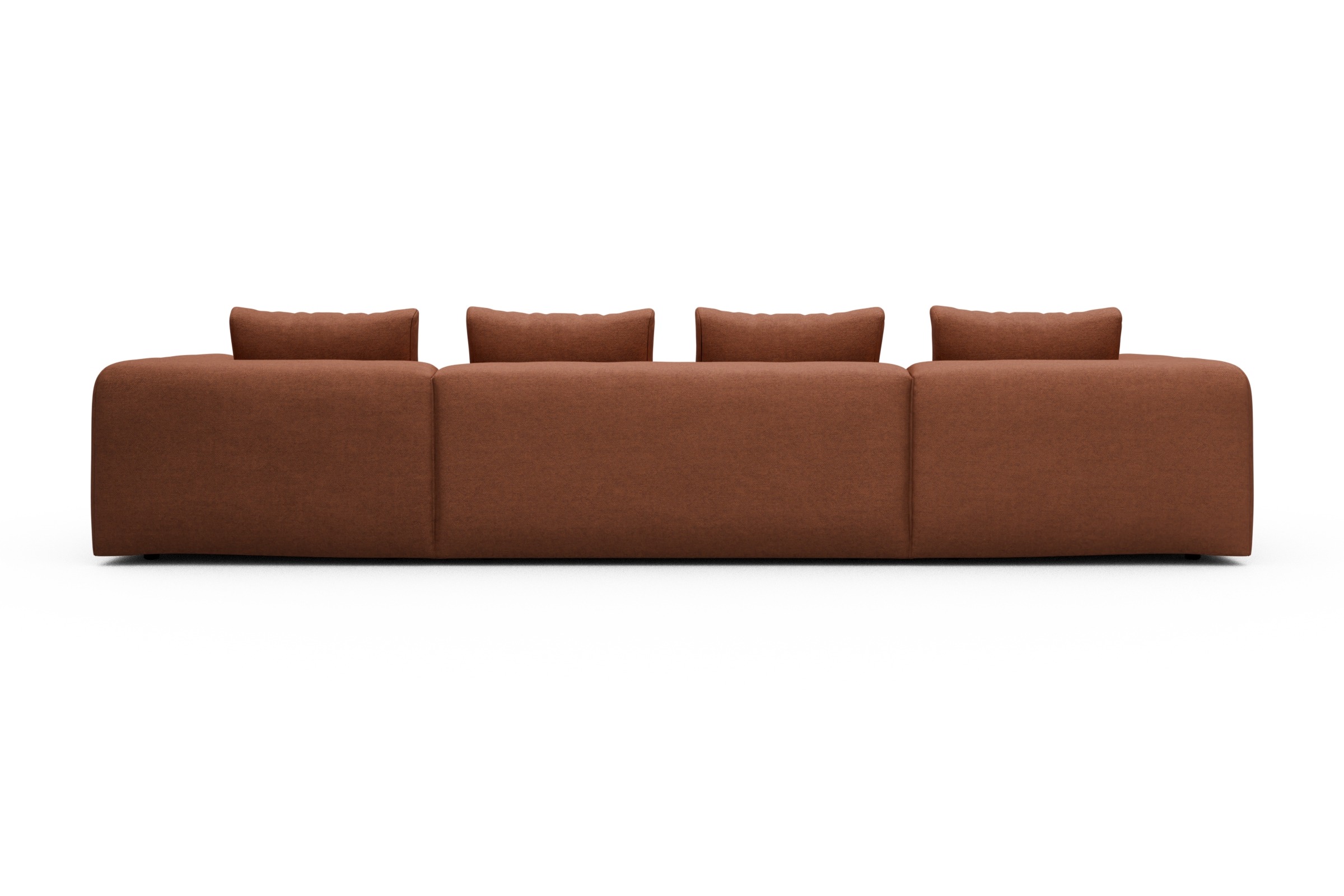 Wohnlandschaft Fred mit 2-Sitzer und Chaiselongue beidseitig Weda-Rust