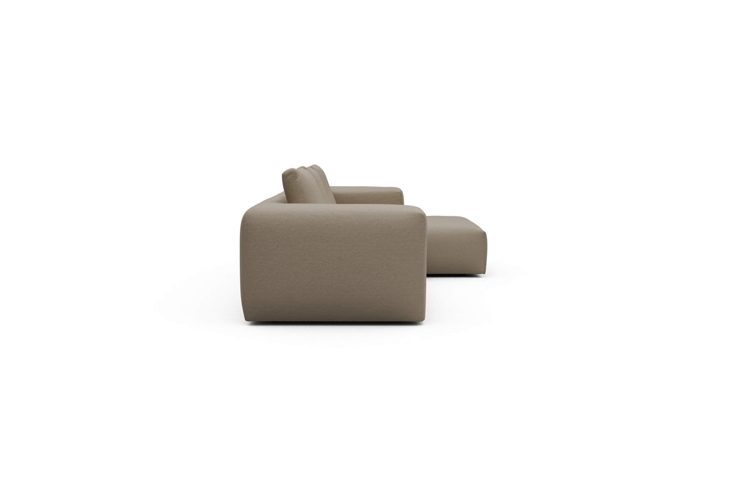 Ecksofa Fred Chaiselongue rechts mit 2,5-Sitzer Satya-Natural