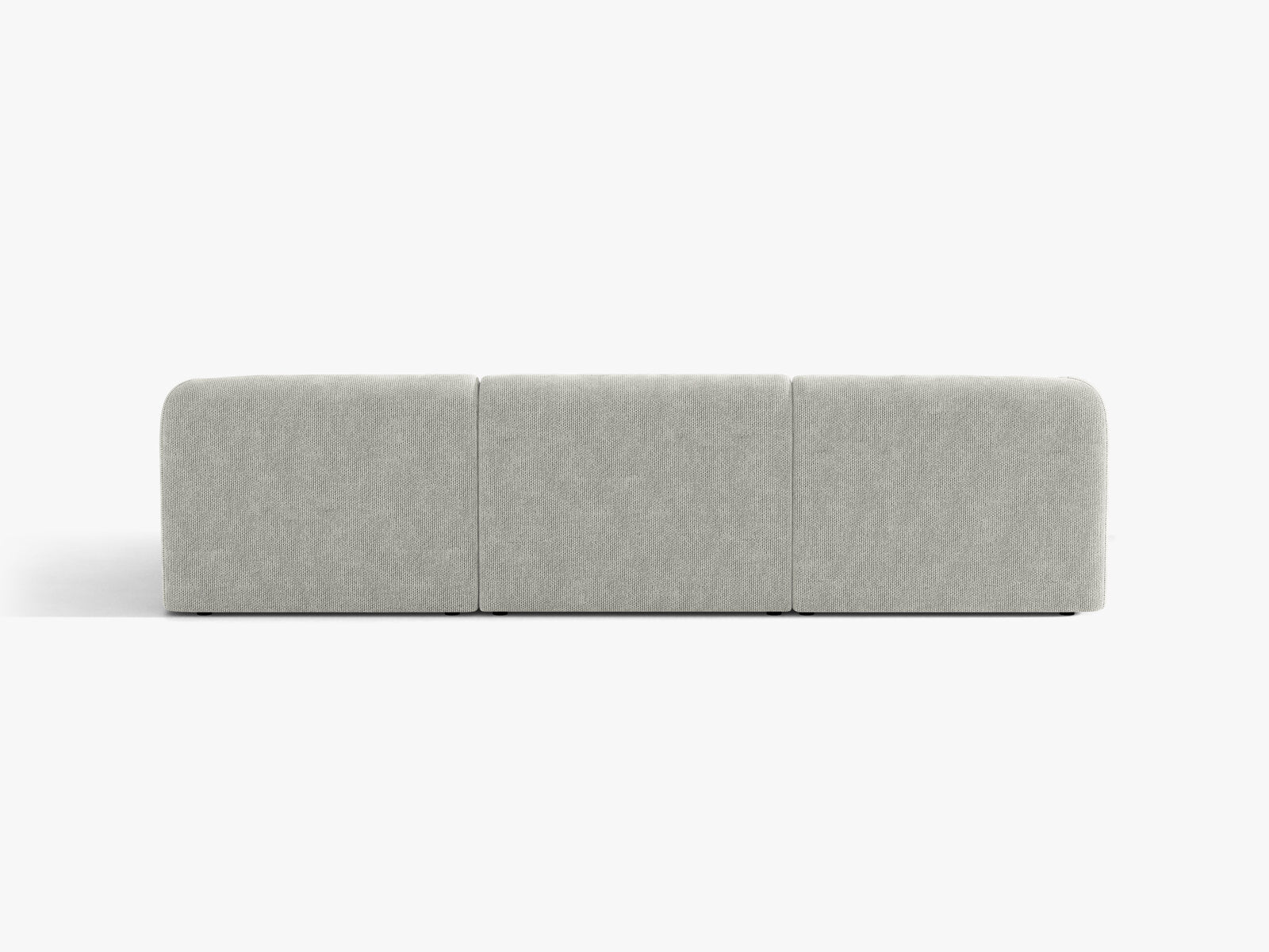 Micadoni Ecksofa Miley 4-Sitzer Rechts Chenille Eden Silber