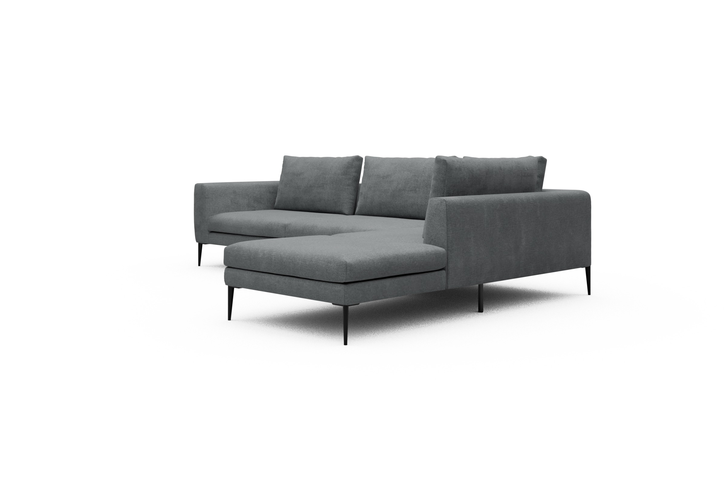 Ecksofa Paul Relax-Ecke links mit 3-Sitzer Casone-Gravel-Grey