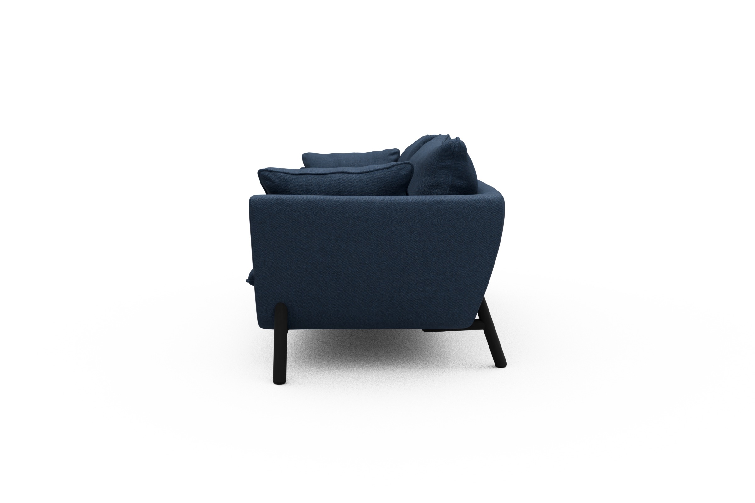Sofa Emil PREMIUM 3-Sitzer Beinfarbe Eiche Schwarz Weda-Blue