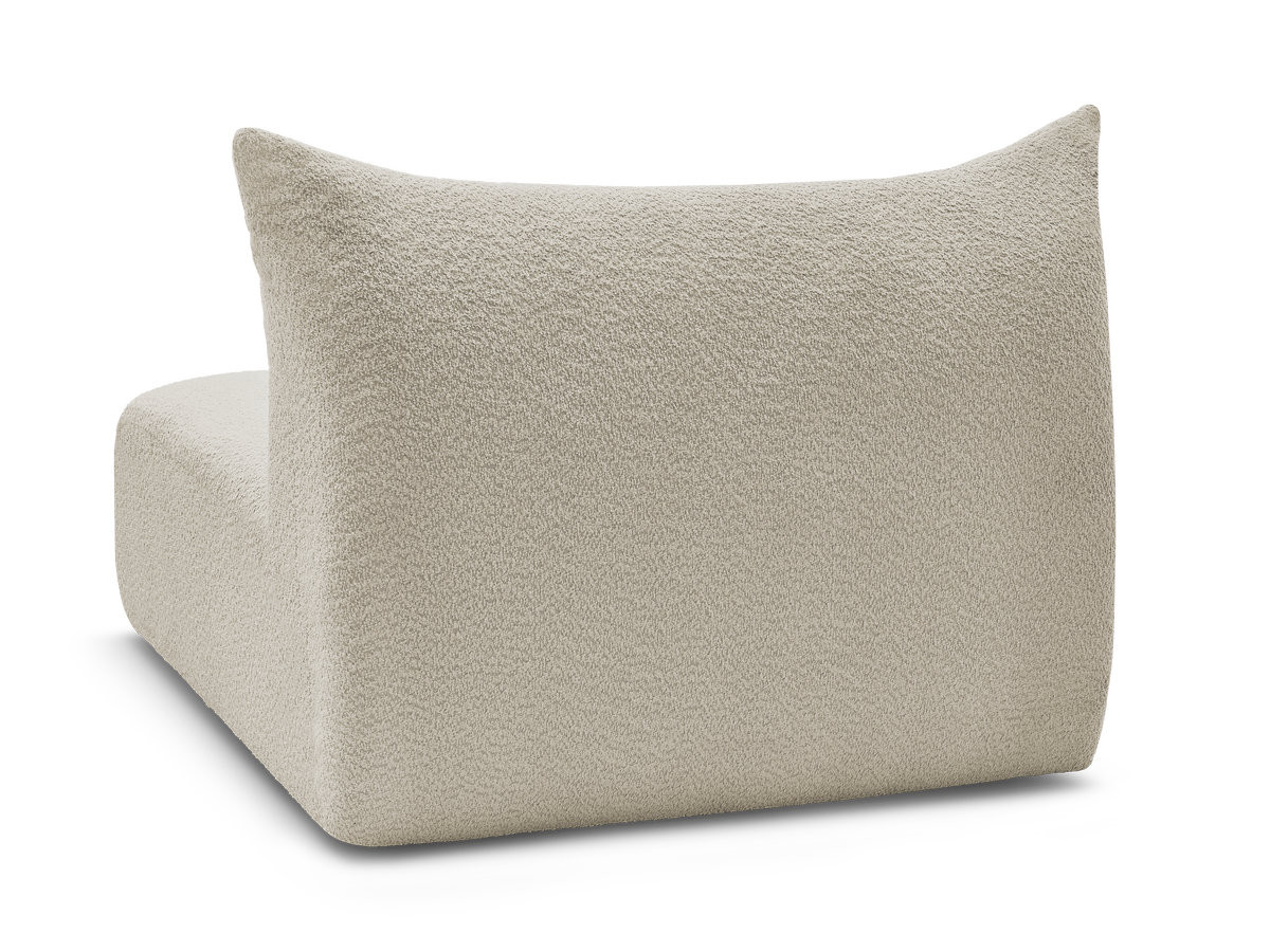 Bobochic Azra Sofamodul 2-Sitzer 120 × 112 cm Bouclé-Stoff Beige