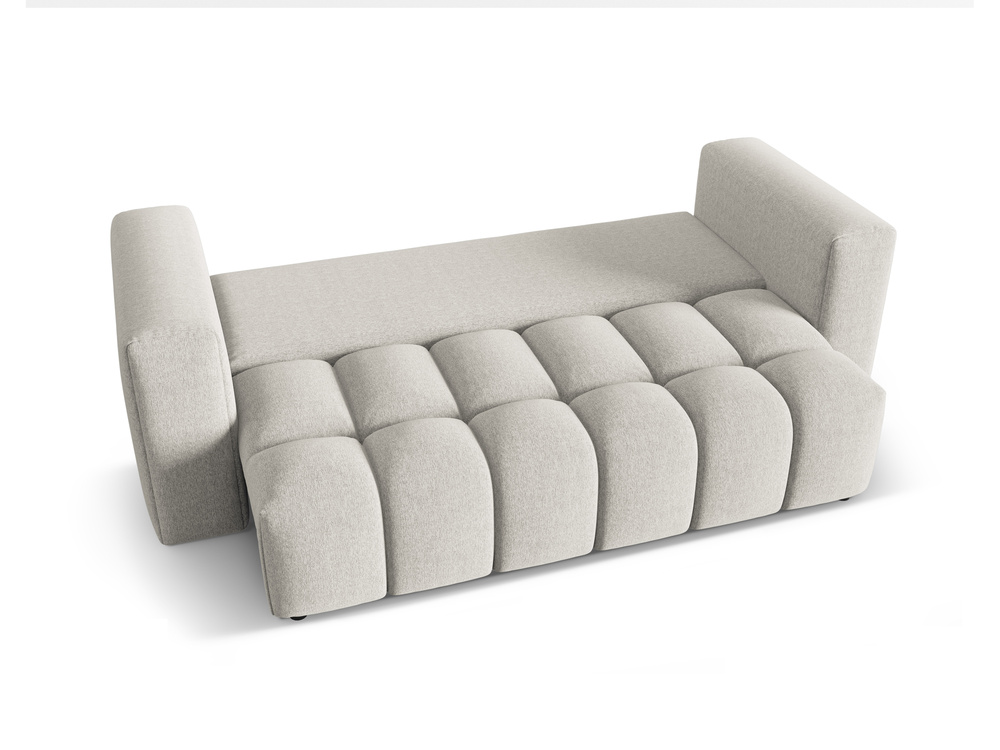 Cosmopolitan Design Schlafsofa Verona 3-Sitzer mit Bettkasten Strukturierter Stoff Sorella Beige
