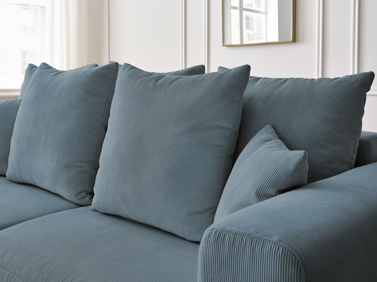 Bobochic Sidonie Sofa 3-Sitzer Cordsamt Blau