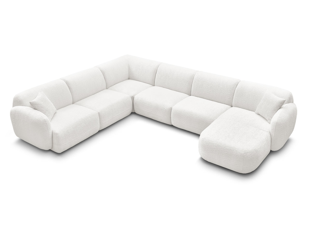 Bobochic Anda Wohnlandschaft Chenille Weiß Ecke links