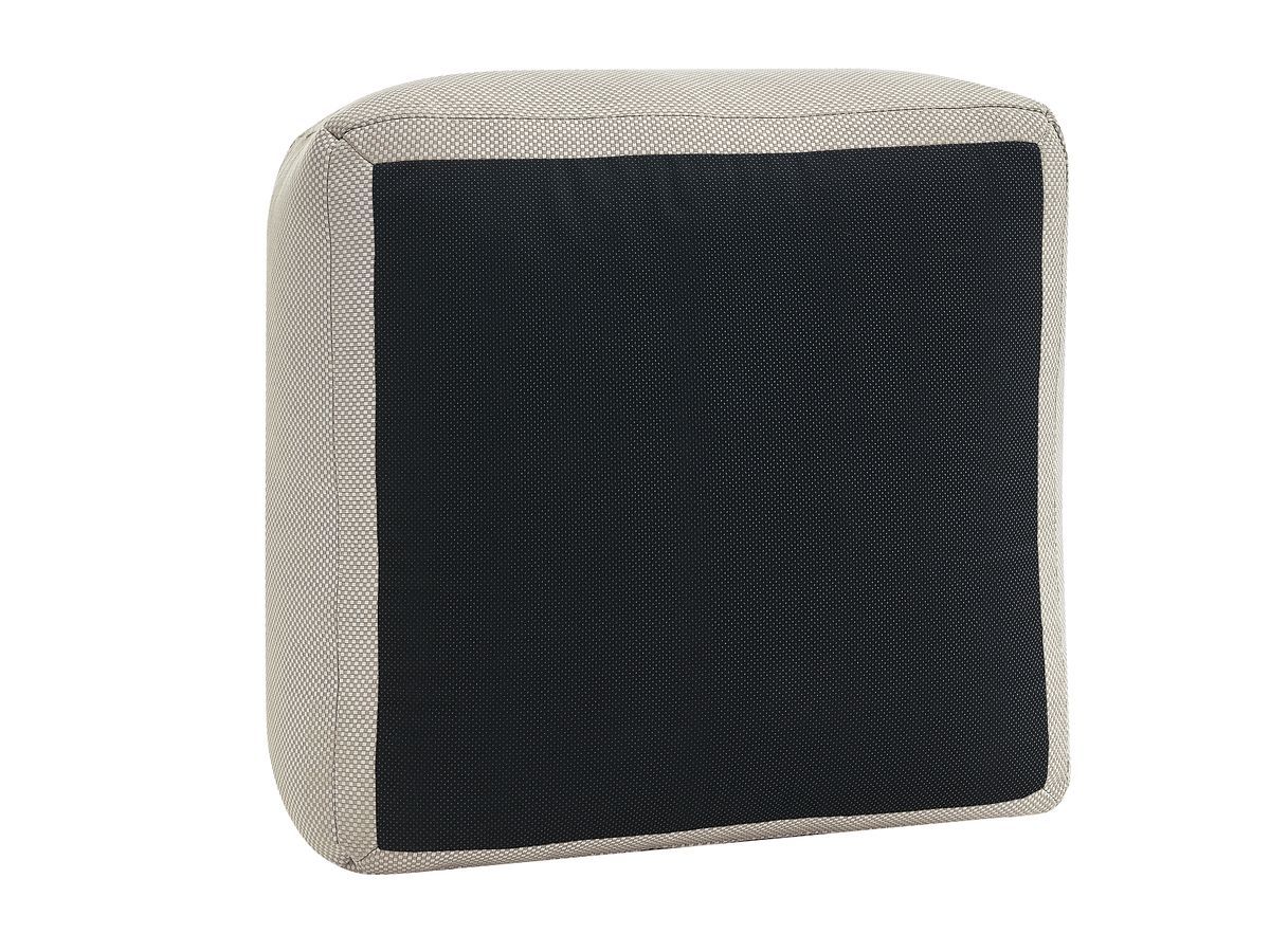 Bobochic Riviera Pouf 80 × 80 cm Melange-Stoff Beige