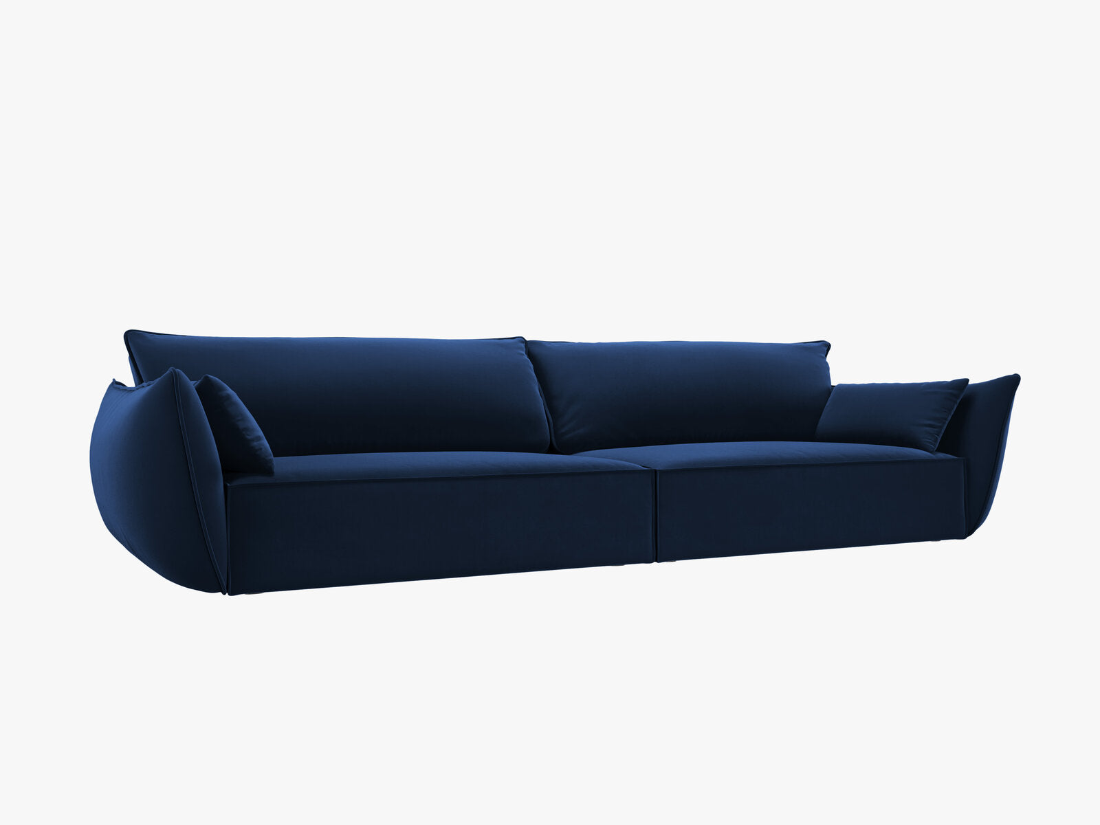 Micadoni 4-Sitzer Sofa Kaelle Samt Bluvel Königsblau
