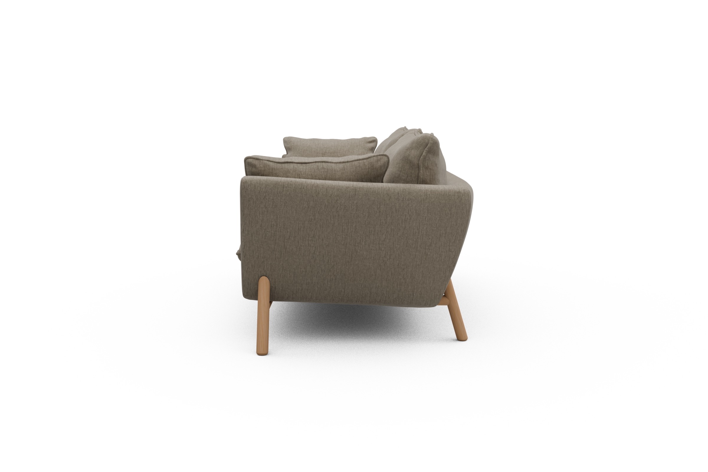 Sofa Emil PREMIUM 2-Sitzer Beinfarbe Eiche Natur Smooth-Beige
