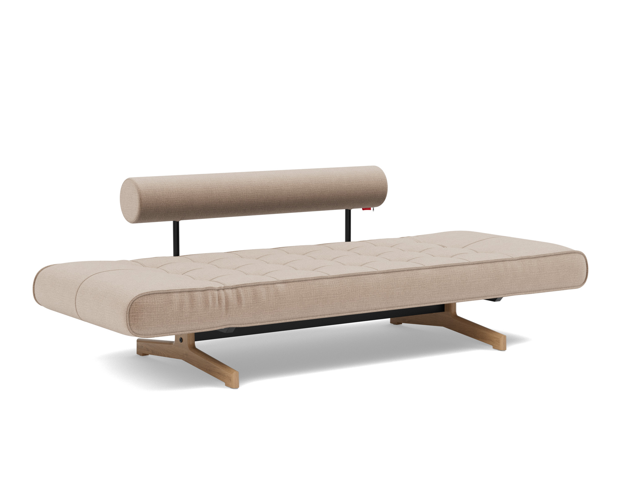 Tagesbett Ghia Chenille Esina 417-Mocha Beine Eiche