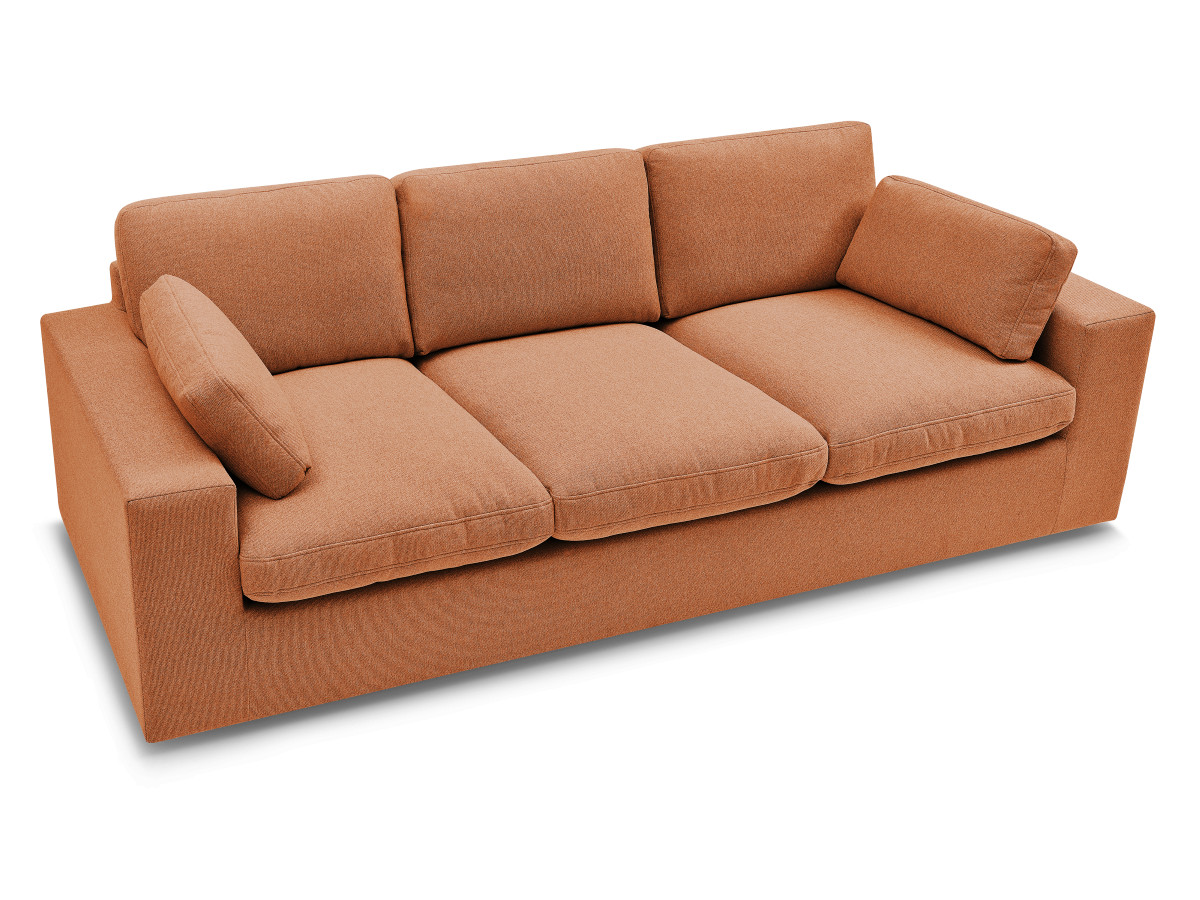Bobochic Belair Sofa 3-Sitzer 220 × 93 cm Stoff Orange
