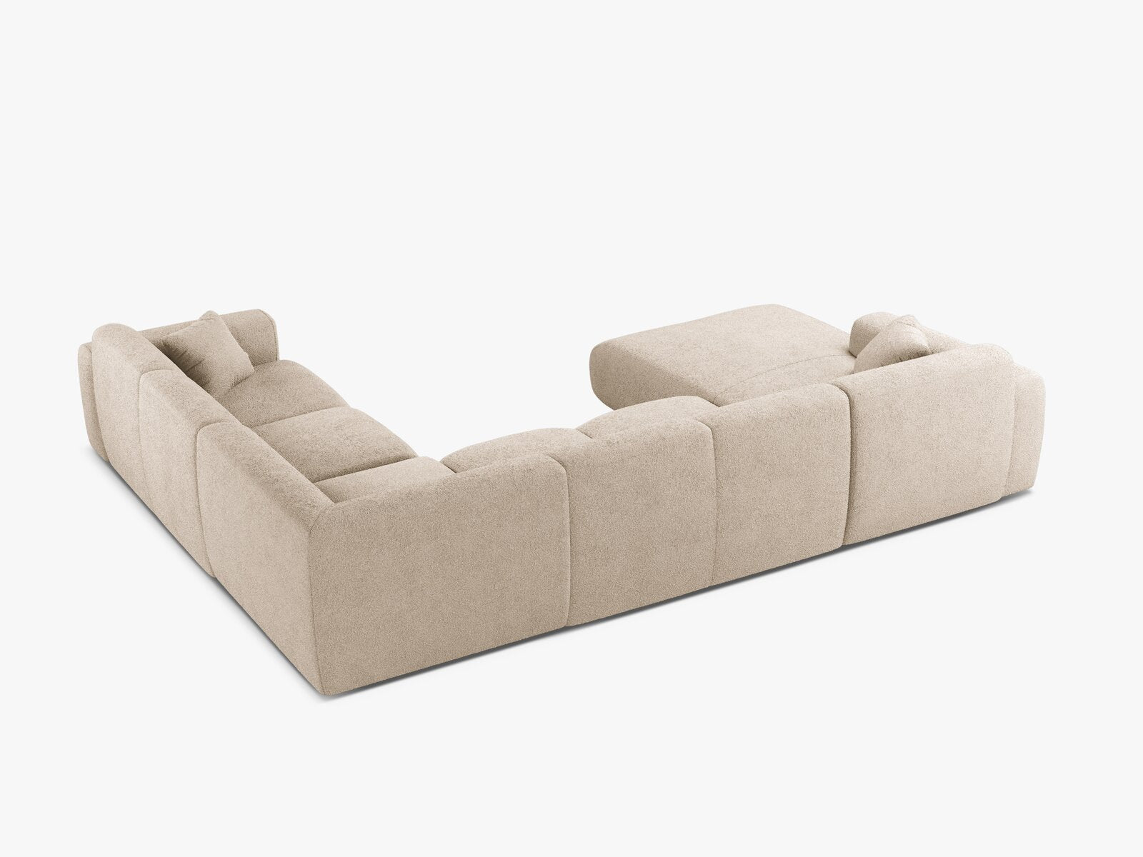 Micadoni Molino Panoramasofa 6-Sitzer Rechts Boucle Baloo Beige