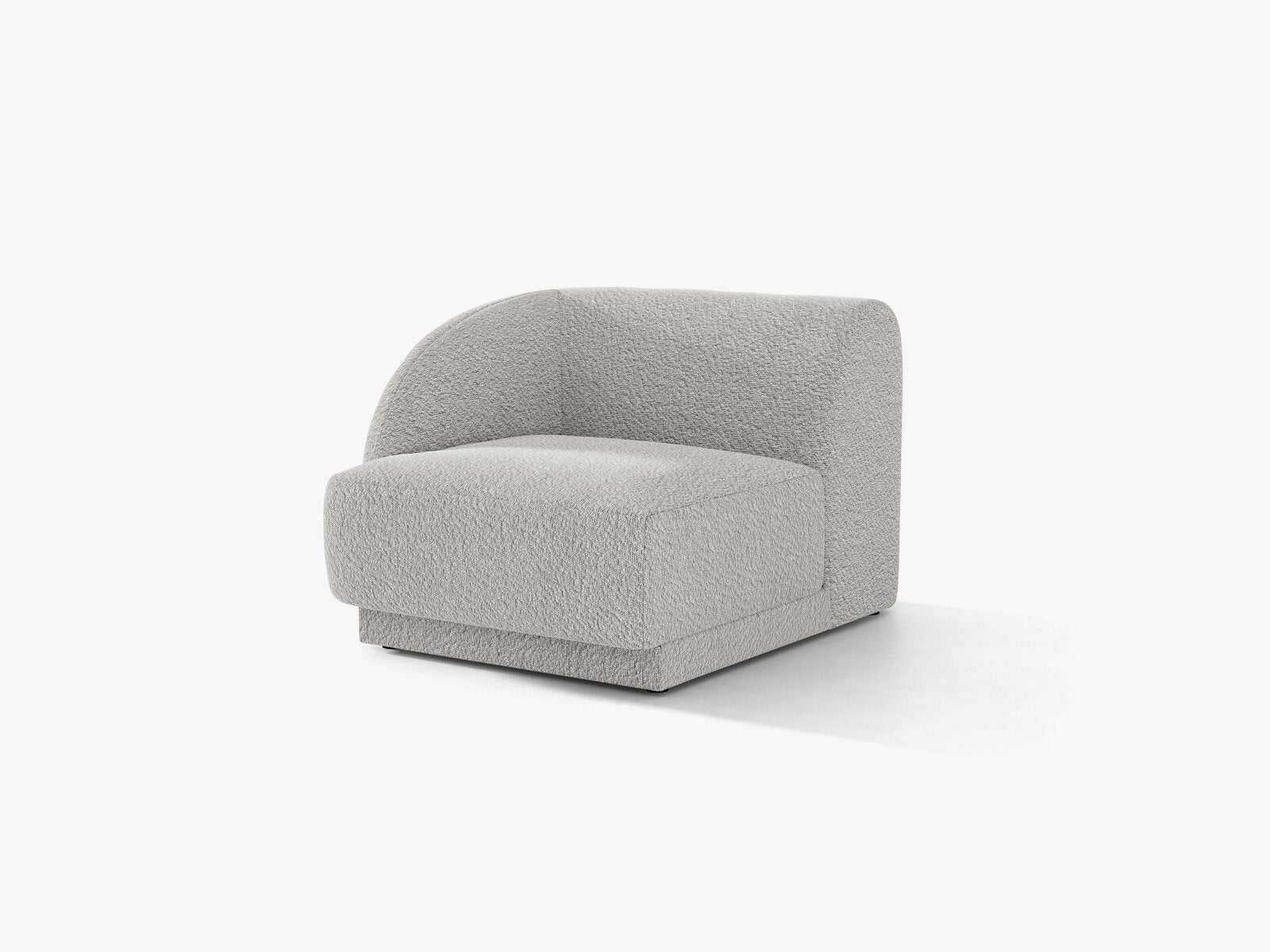 Micadoni Eckmodul Miley 1-Sitzer Links Boucle Baloo Hellgrau