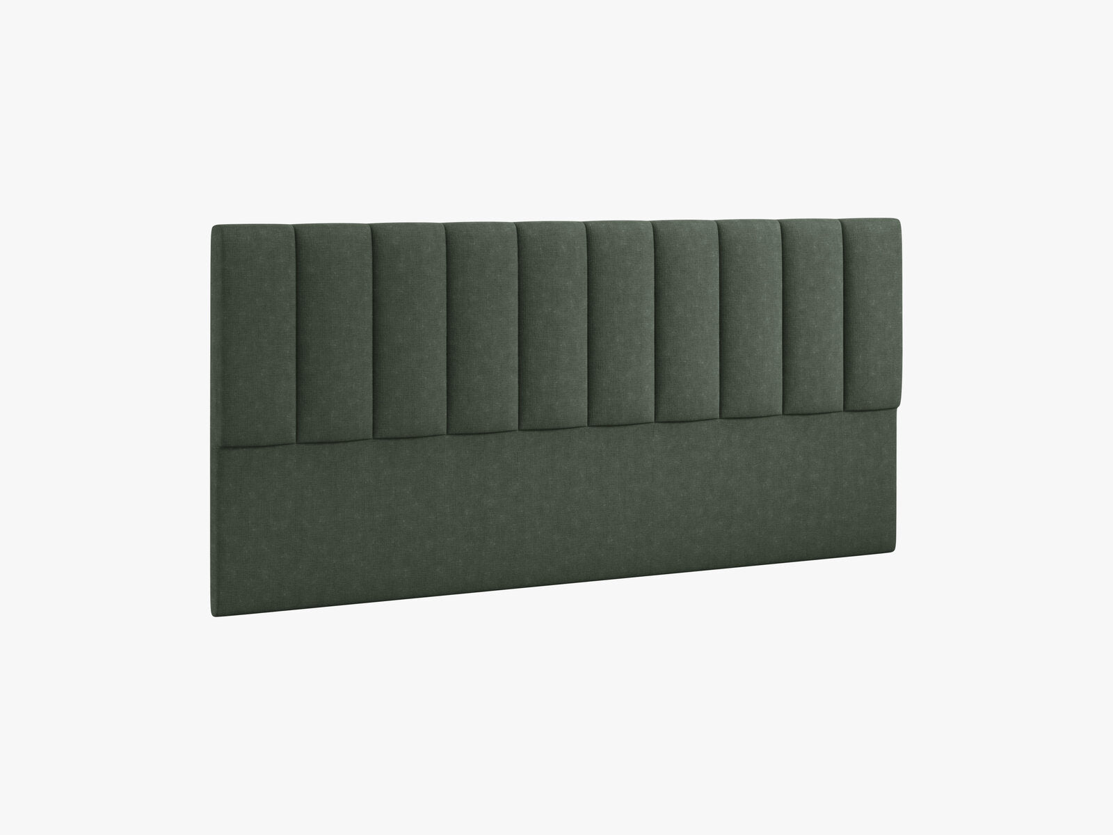 Micadoni Marl Samtiger Kopfteil 140 cm (H 95 cm) Strukturierter Stoff Liberty Moosgrün 200x95
