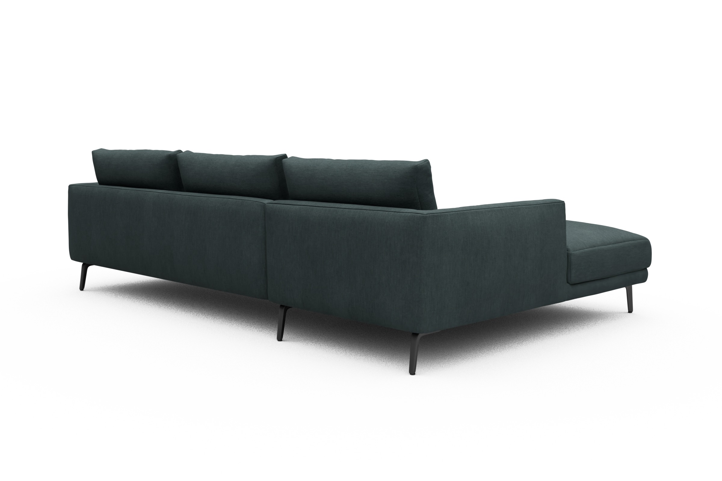 Ecksofa Karl Chaiselongue links mit 2,5-Sitzer Vivus-Blue