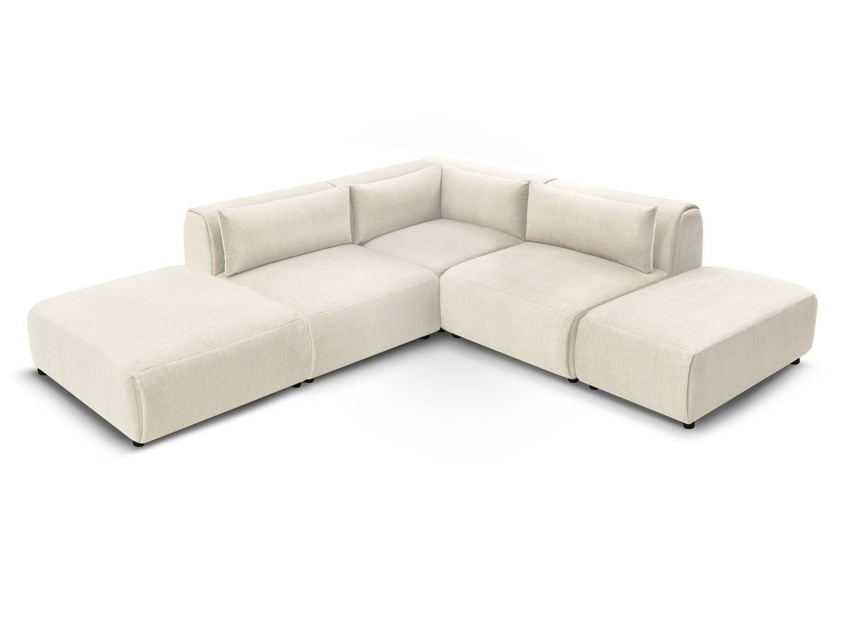 Bobochic Jeanne Ecksofa 271 × 300 cm Samt Beige