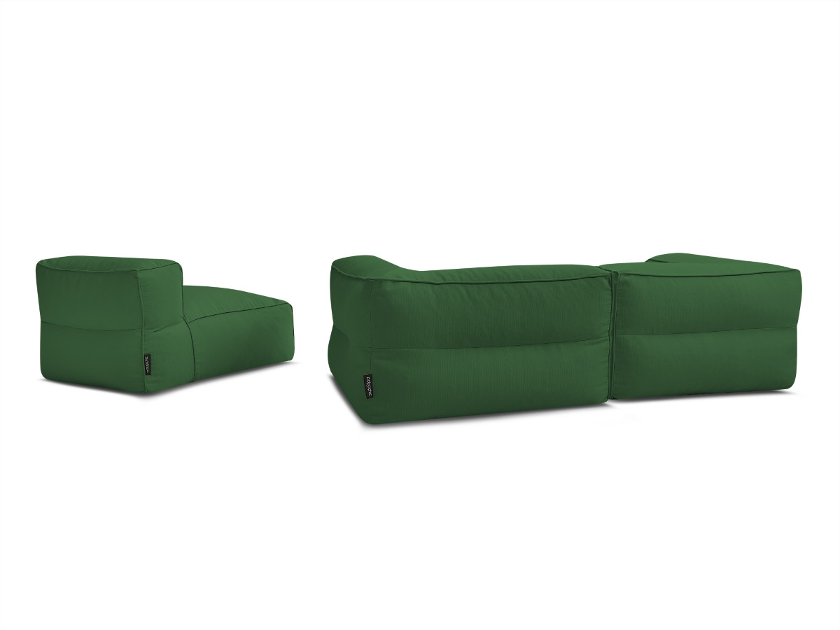 Bobochic Giulia Gartensofa 3-Sitzer Stoff Grün