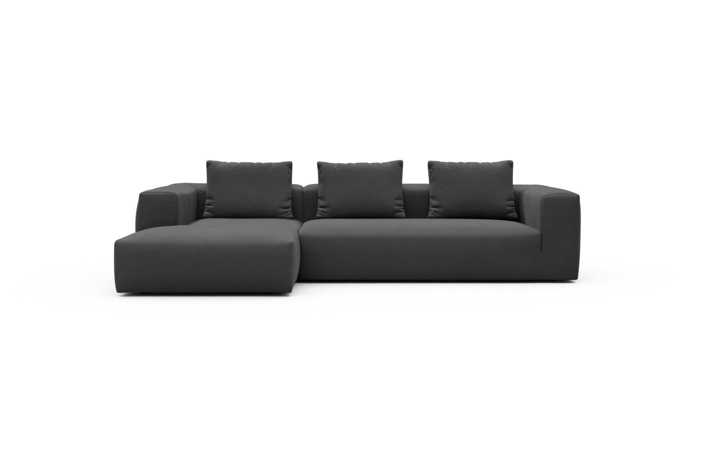 Skandi Home Ecksofa Fred Chaiselongue links mit 2,5-Sitzer Satya-Zinc moebelfaktor