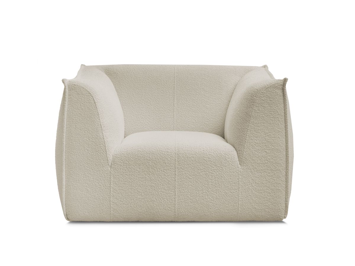 Bobochic Giorgia Sessel Bouclé-Stoff Beige