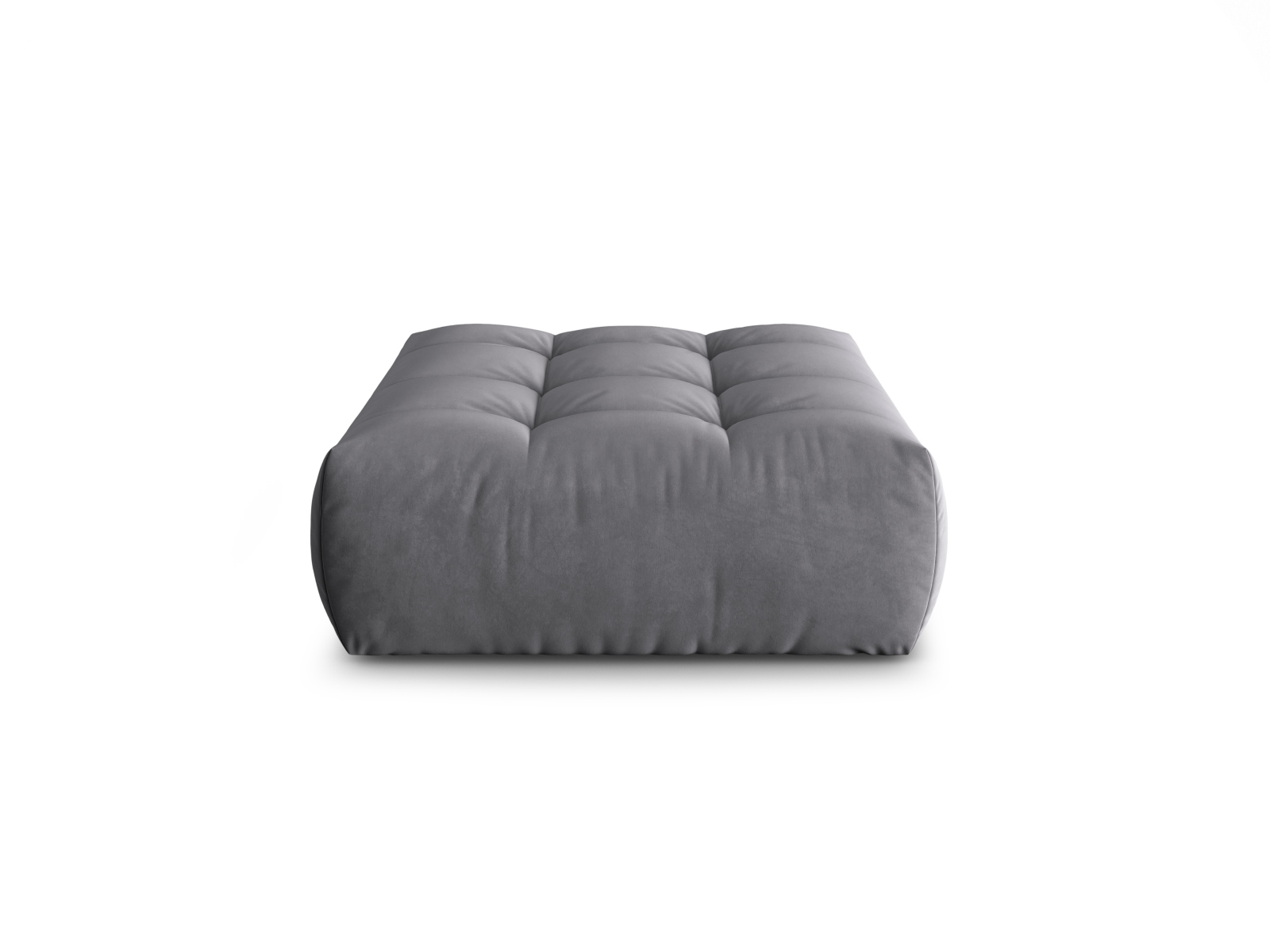 Micadoni Hocker Bloom 1-Sitzer Samt Dunkelgrau