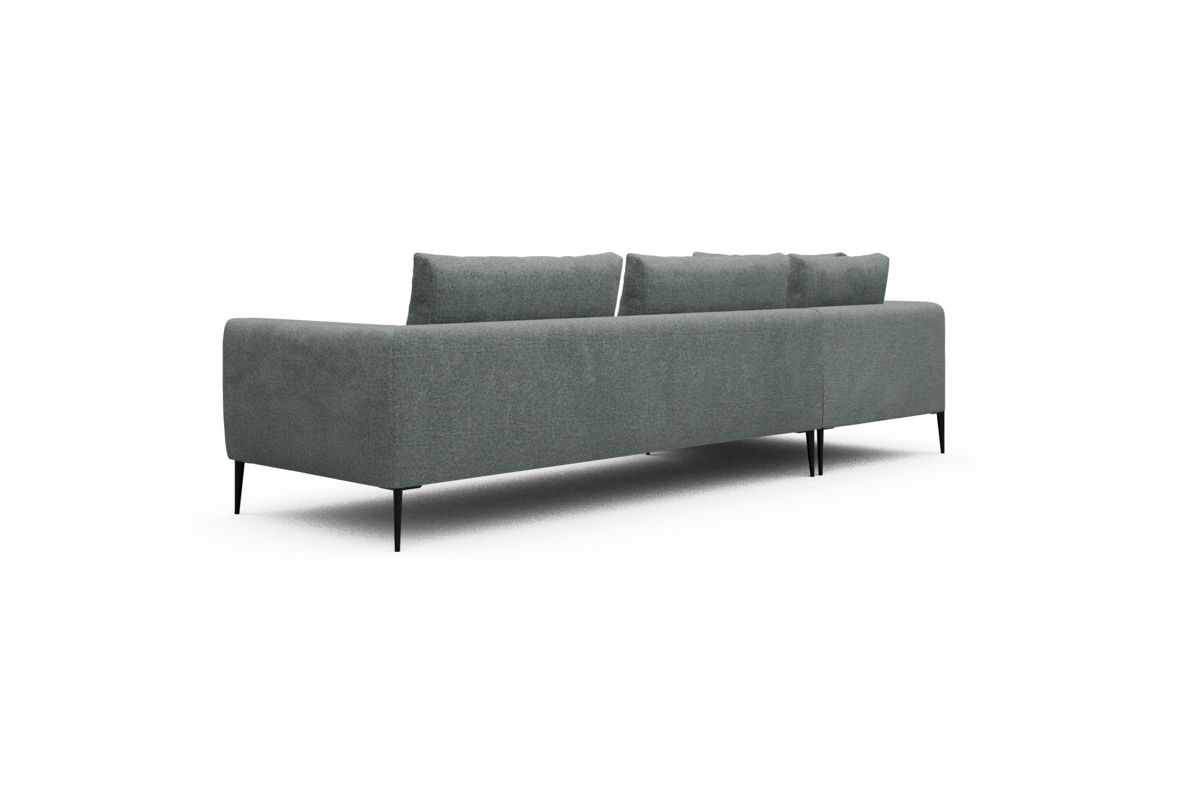 Ecksofa Paul Relax-Ecke rechts mit 3-Sitzer Casone-Light-Mixed-Green