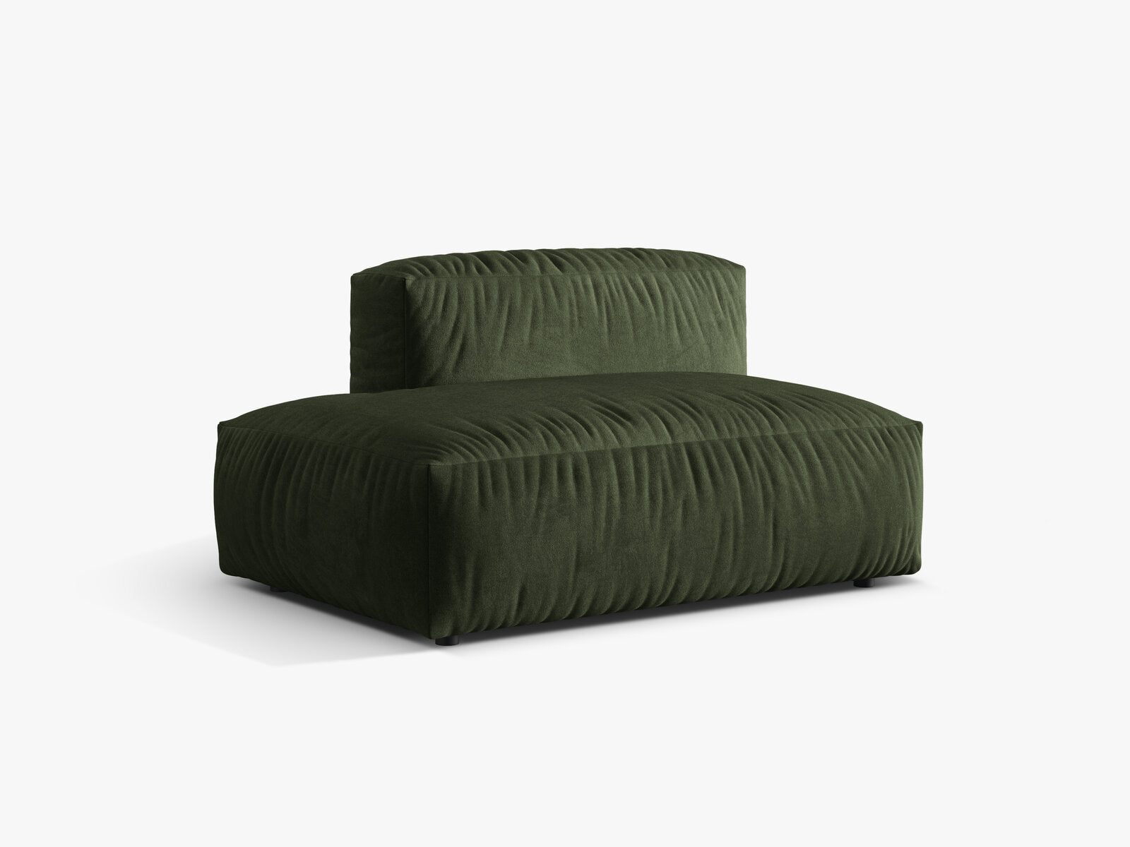 Micadoni Ecksofa-Modul Martina 1-Sitzer Samt Vogue Grün Links