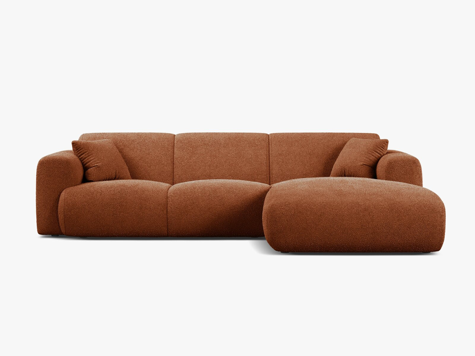 Micadoni Ecksofa Molino 4-Sitzer Rechts Boucle Baloo Braun