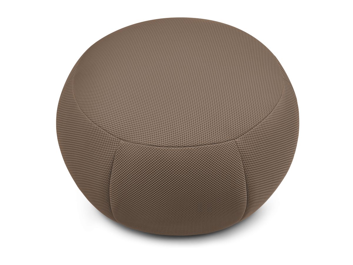 Bobochic Hayden Pouf, rund Mesh-Stoff Braun, 76 cm