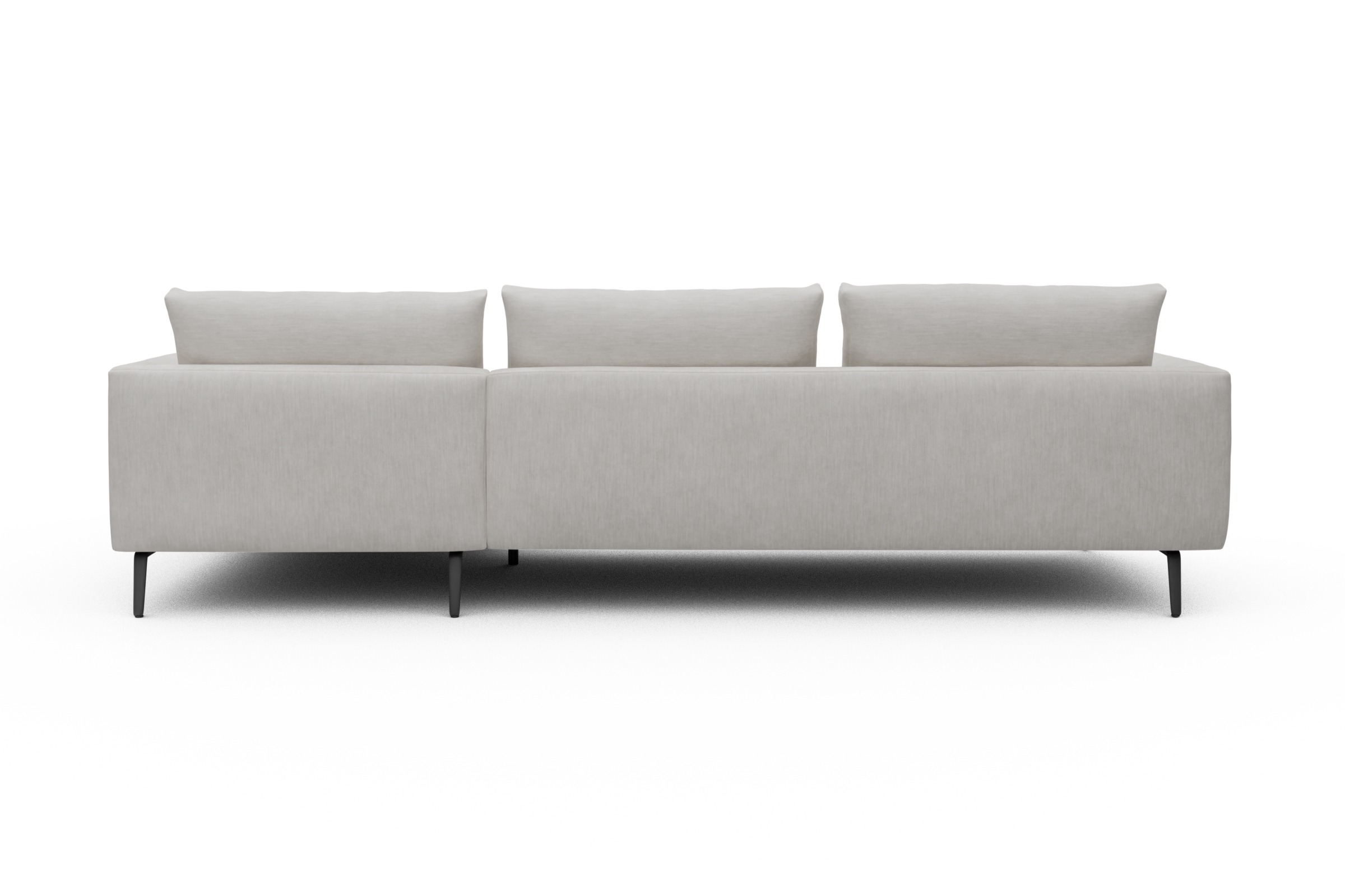 Ecksofa Karl Chaiselongue rechts mit 2,5-Sitzer Vivus-Dusty-Off-White