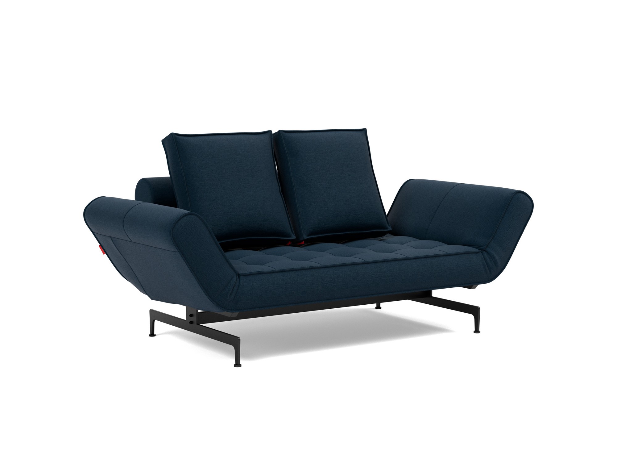 Tagesbett Ghia Flachgewebe Mixed Dance 528-Blue Beine Laser schwarz