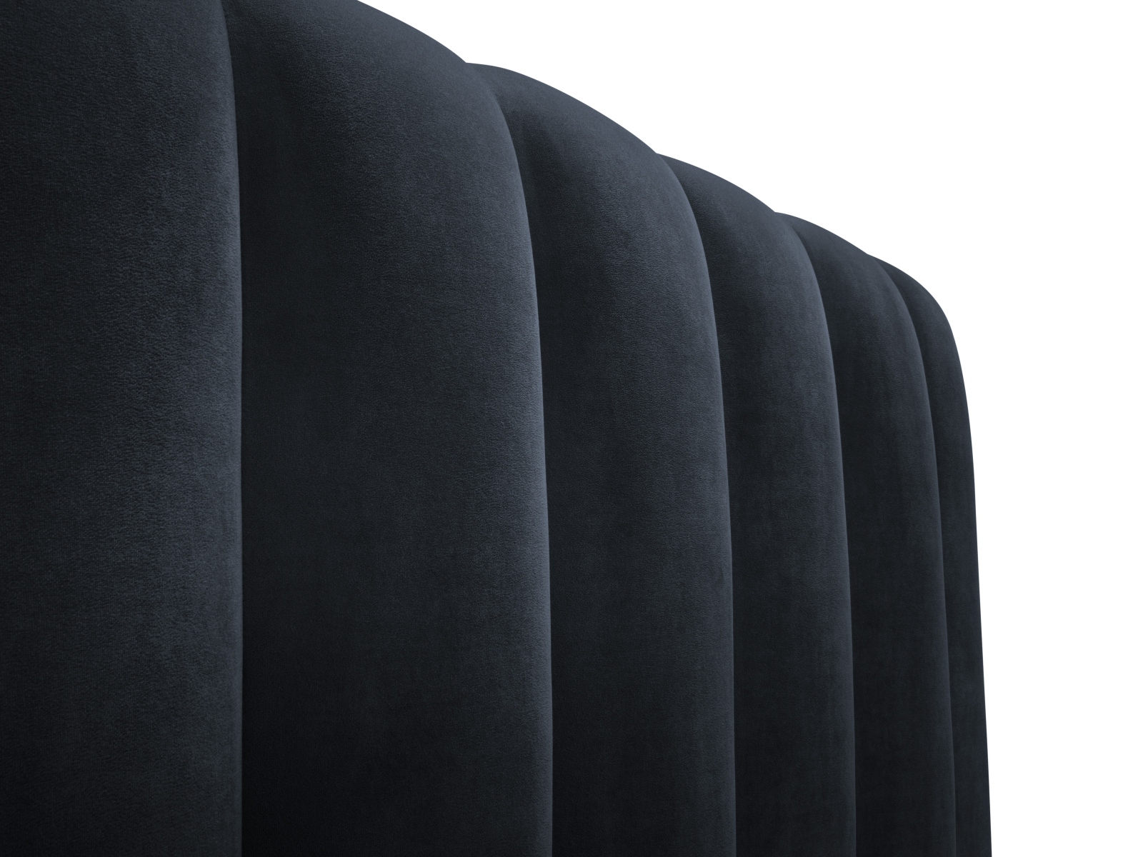 Cosmopolitan Design Stauraumbett mit Kopfteil Palma 200x200 Samt Bluvel Dunkelblau