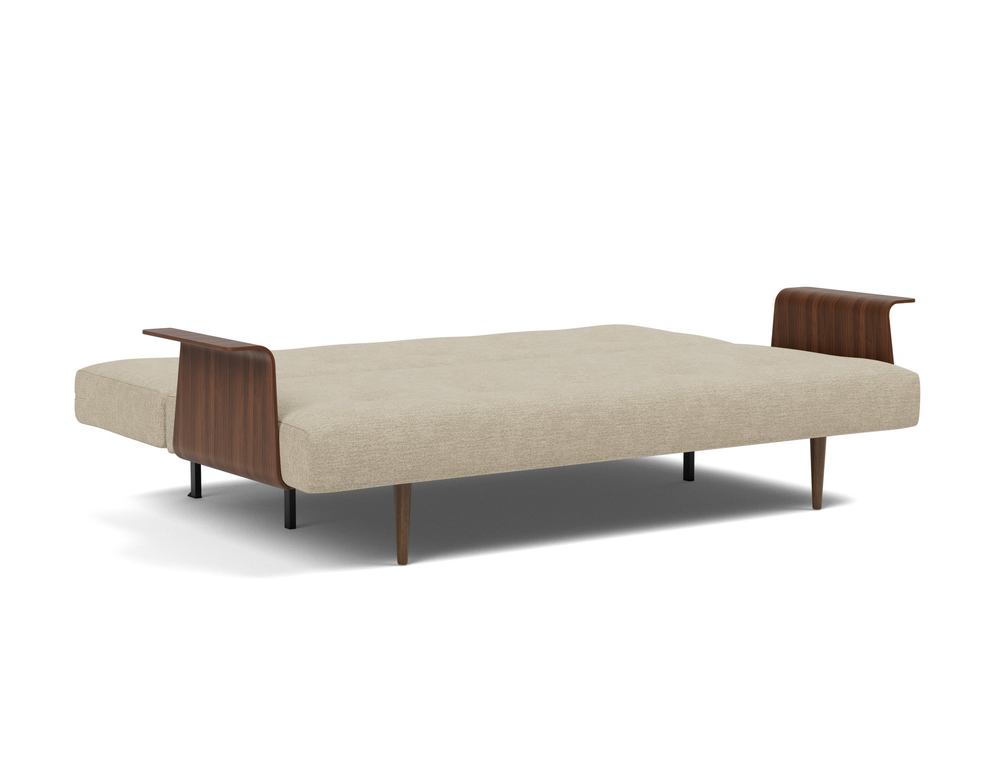 Schlafsofa Recast mit Armlehnen Strukturierter Stoff Taura 356-Sand