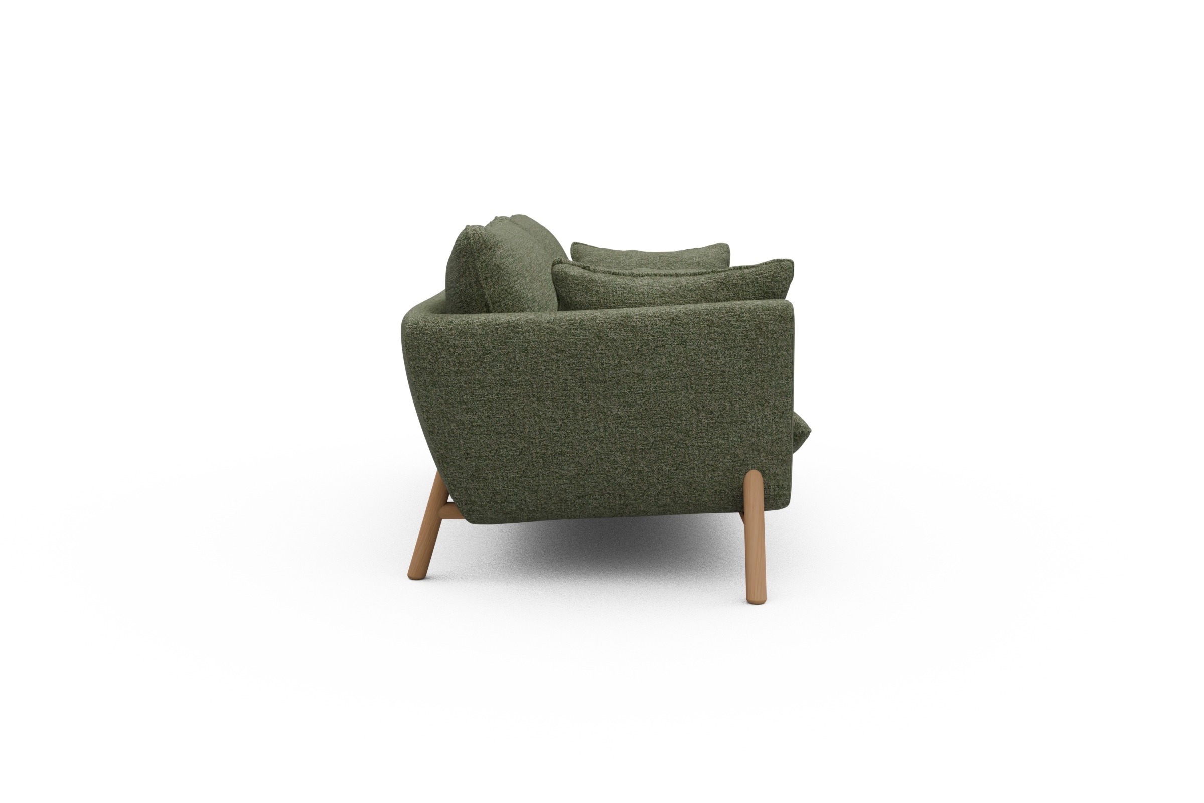 Sofa Emil 2-Sitzer Beinfarbe Eiche Natur Carreno-Vivid-Green