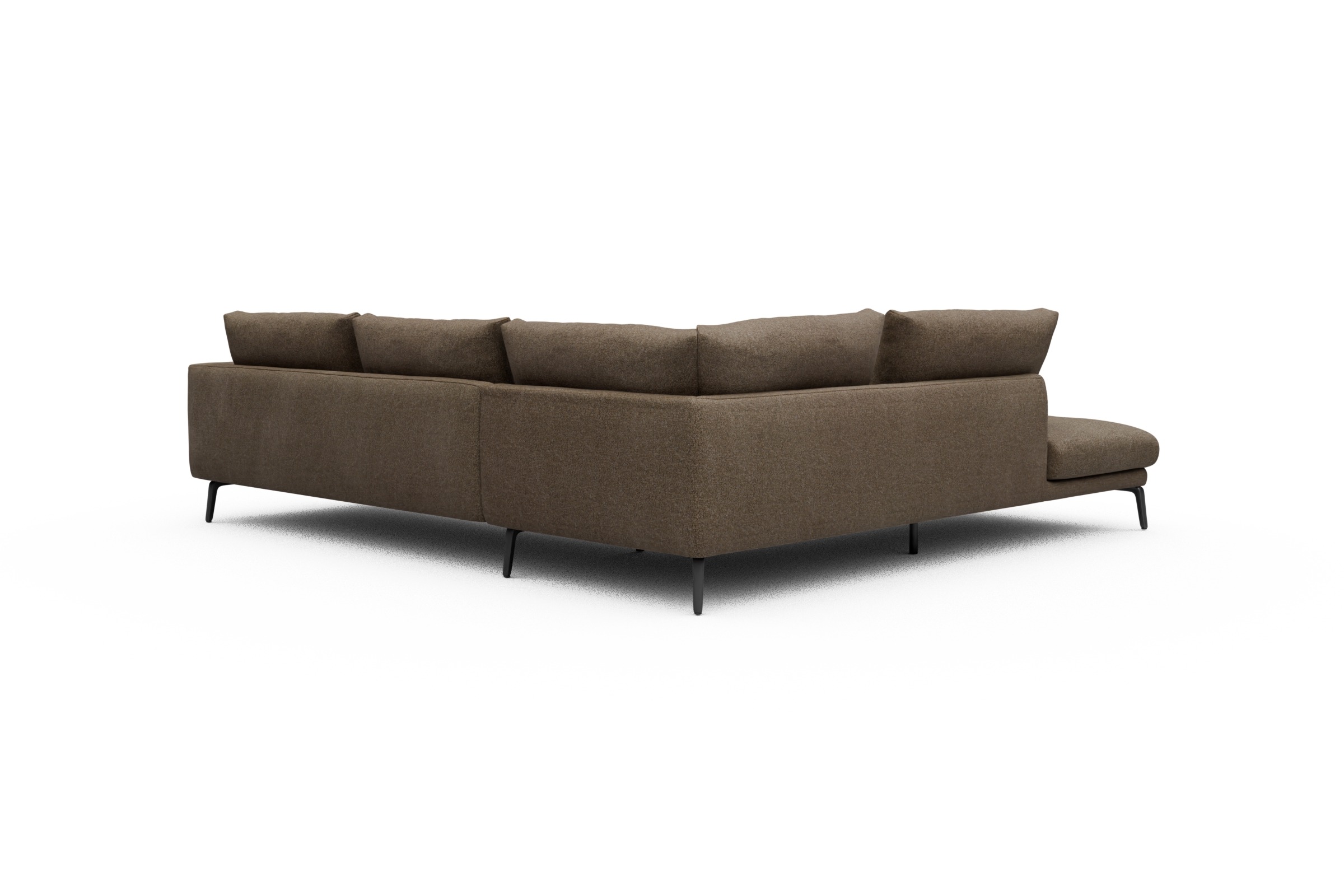 Ecksofa Karl Relax-Ecke links mit 2,5-Sitzer Aivi-Khaki-Brown