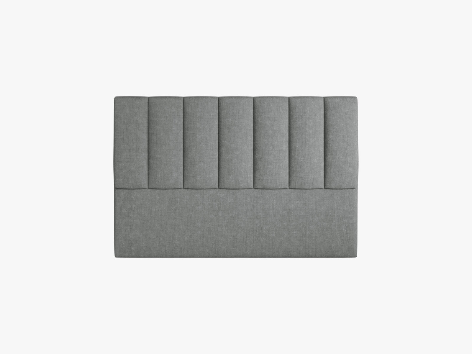 Micadoni Marl Samtiger Kopfteil 140 cm (H 95 cm) Strukturierter Stoff Liberty Grau 140x95